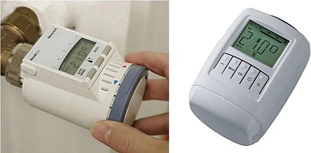 Электронные термостатические головки могут иметь смешанное управление – сочетание кнопочного с механическим, или чисто кнопочное (сенсорное)