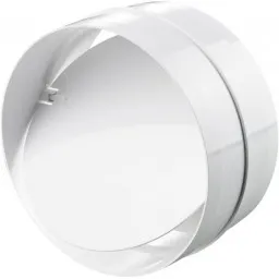Соединитель пластиковый для круглых воздуховодов с обратным клапаном Ø100 (1111)
